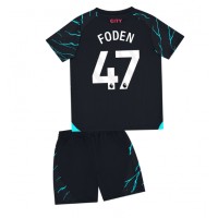 Manchester City Phil Foden #47 Tredje trøje Børn 2023-24 Kortærmet (+ Korte bukser)